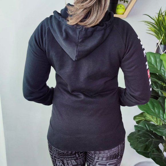 The North Face Red Box Patch Black & Red Zip Up Hoodie Unisex - Picture 9 of 11